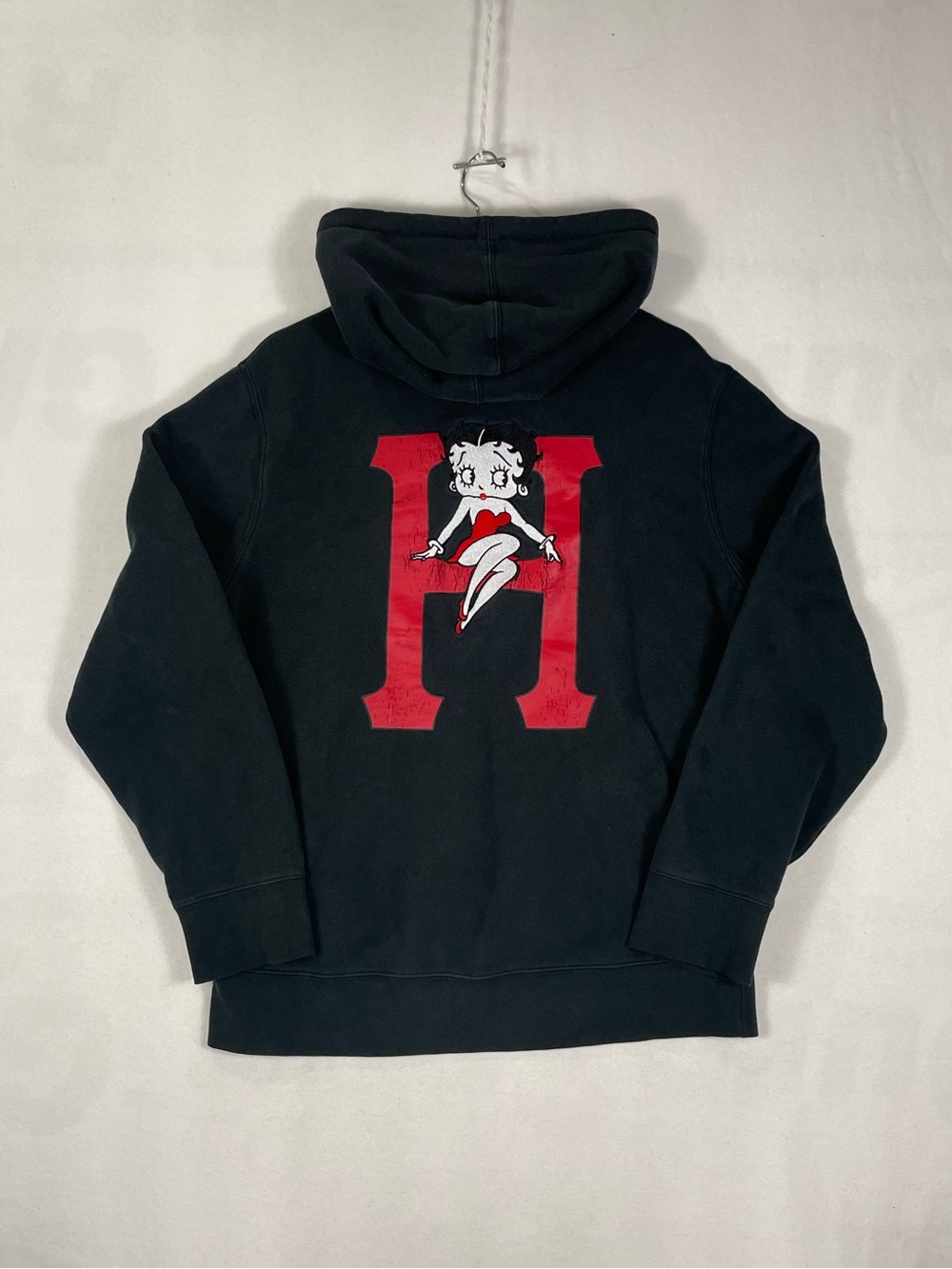 HUF Worldwide x Betty Boop Embroidered Pullover Black Hoodie Sz M